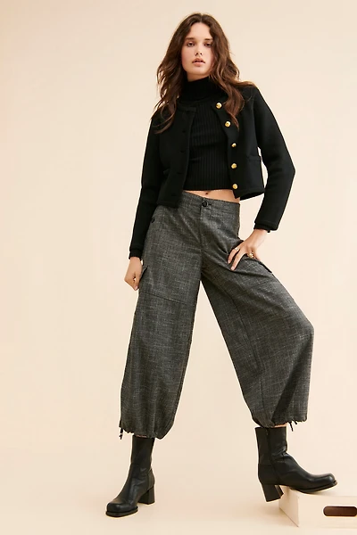 Tweed Parachute Pants