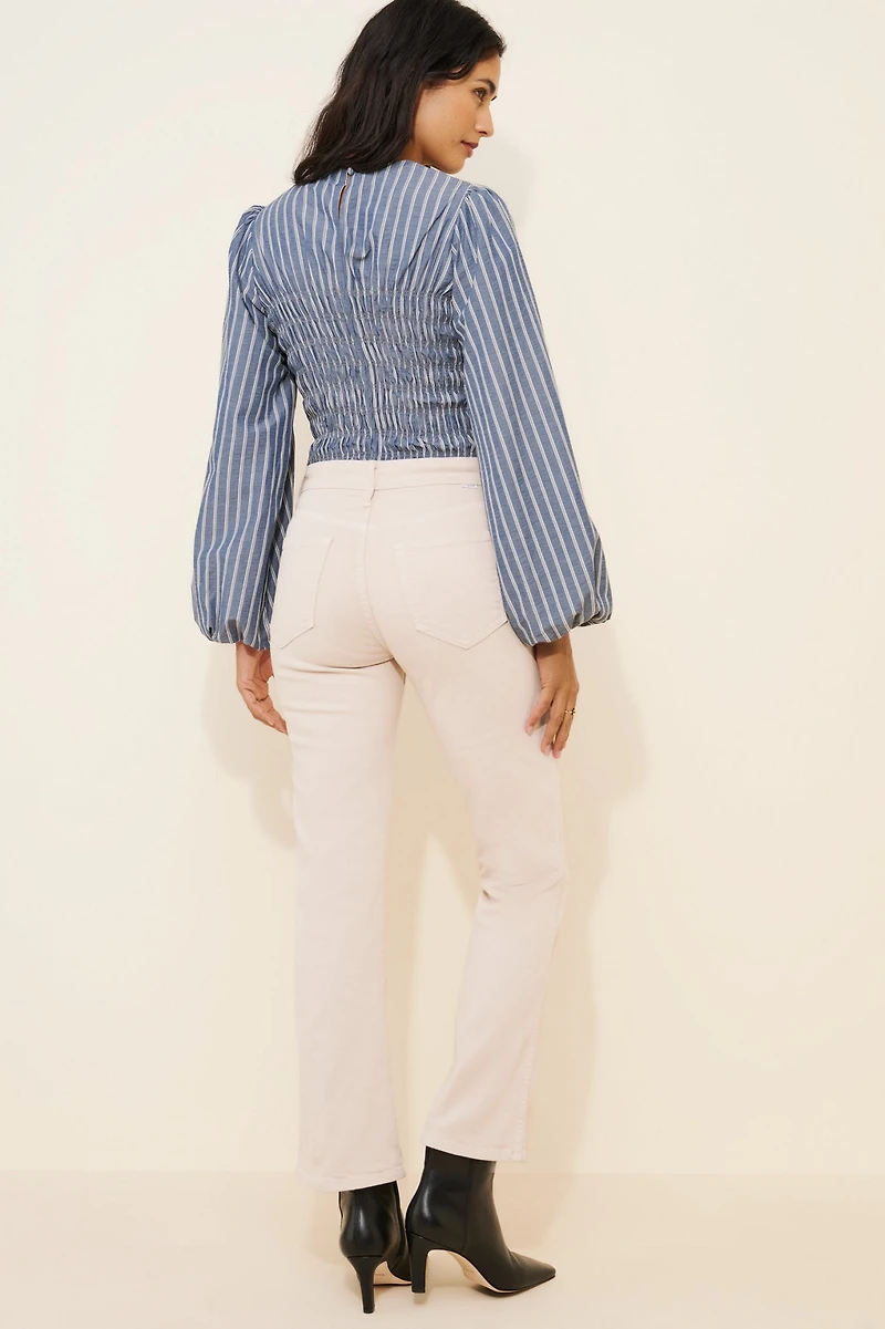 MOTHER Mid-Rise Smokin Double Flood Jeans