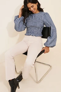 MOTHER Mid-Rise Smokin Double Flood Jeans