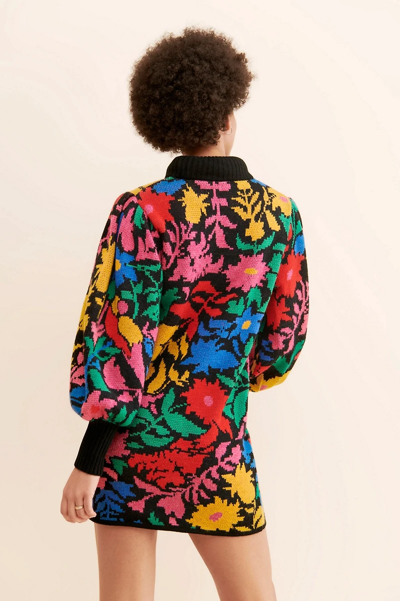 FARM Rio Tropical Garden Sweater Dress