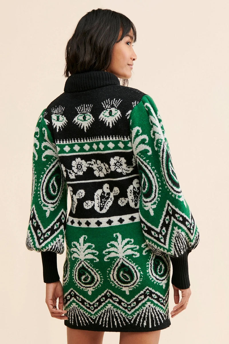 FARM Rio Mystic Scarf Sweater Dress