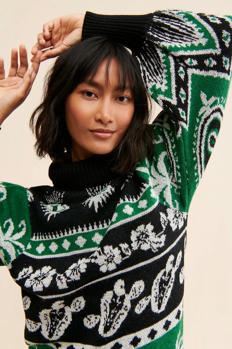 FARM Rio Mystic Scarf Sweater Dress