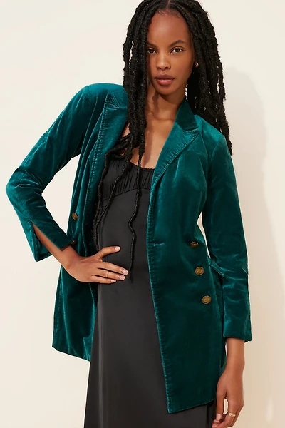 Maeve Velvet Blazer Dress