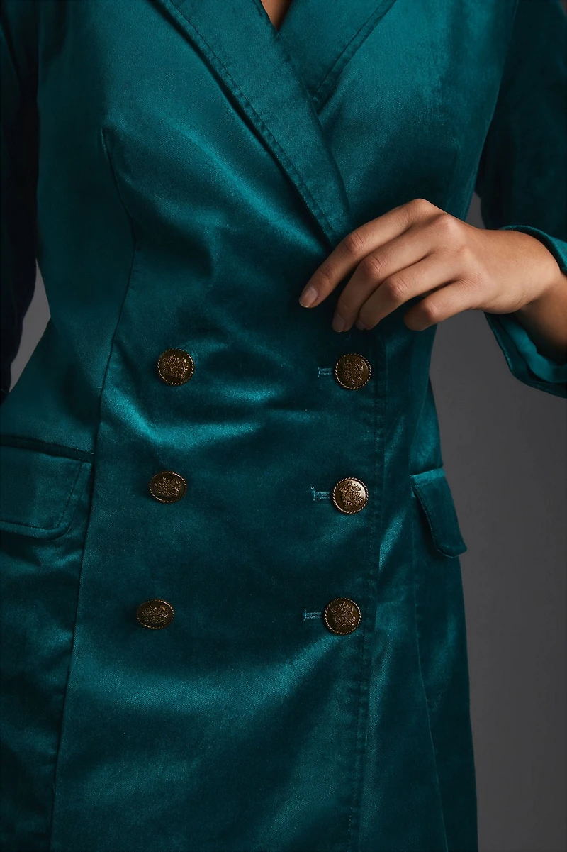 Maeve Velvet Blazer Dress