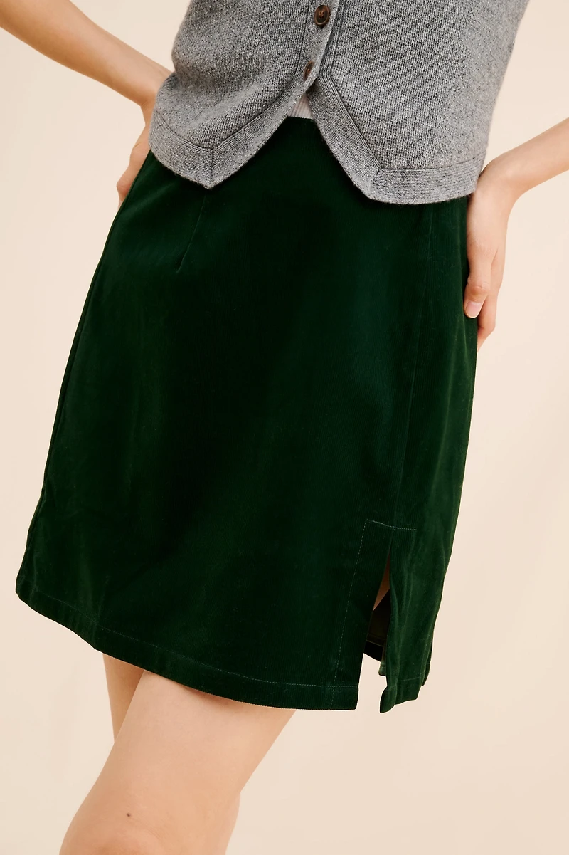 FRENCHMAUVE Emma Corduroy Mini Skirt