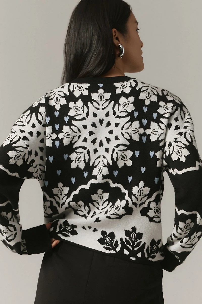 Maeve Cropped Crewneck Sweater