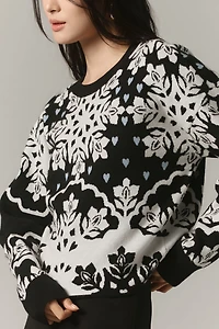 Maeve Cropped Crewneck Sweater