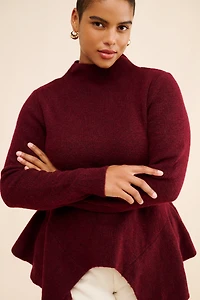 Eloquii Wool Blend Peplum Sweater