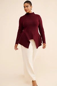 Eloquii Wool Blend Peplum Sweater