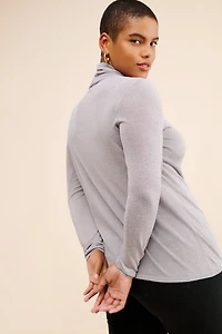 Eloquii Lightweight Sheer Turtleneck Sweater