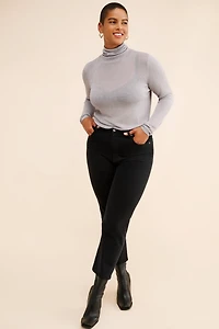 Eloquii Lightweight Sheer Turtleneck Sweater
