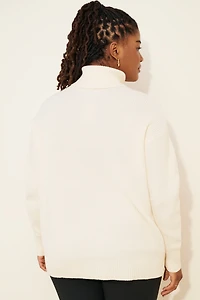 Eloquii Argyle Turtleneck Sweater
