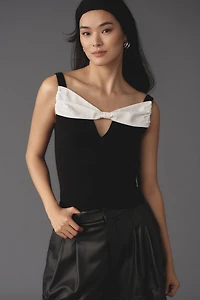 Maeve Bow-Detail Ribbed Sweater Tank