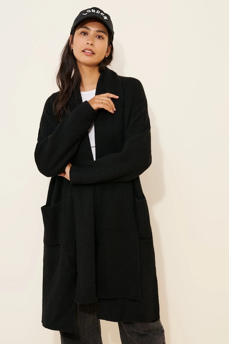 ASTR the Label Noemi Wool Blend Longline Cardigan