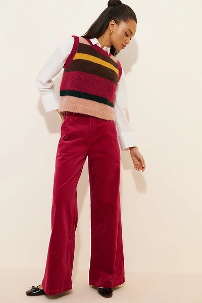AG Jeans Stella Velvet Low Slung Palazzo