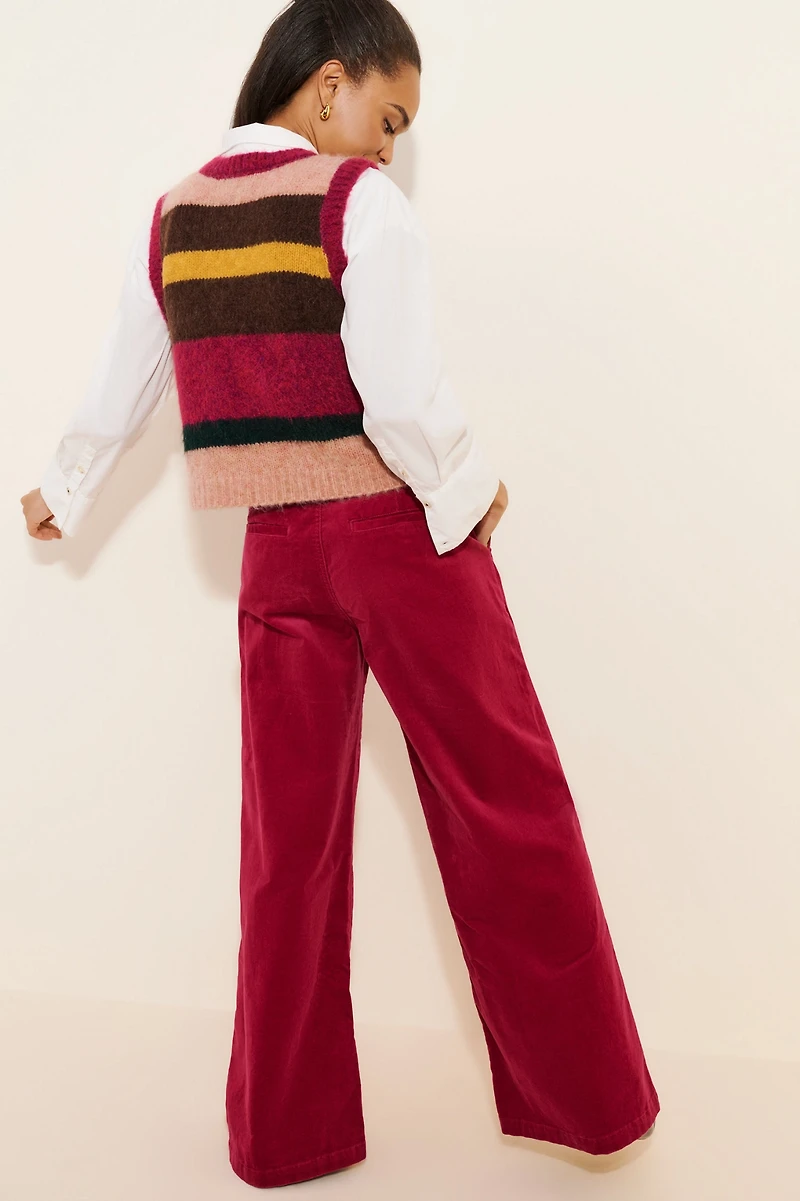 AG Jeans Stella Velvet Low Slung Palazzo