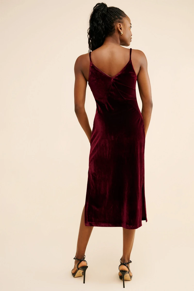 Hutch Velvet Midi Slip Dress