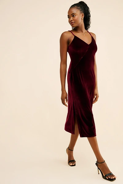 Hutch Velvet Midi Slip Dress