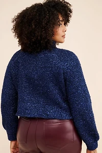 Eloquii Cross Front Lurex Sweater