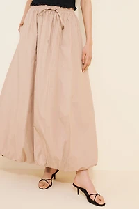 en elly Drawstring Bubble Maxi Skirt