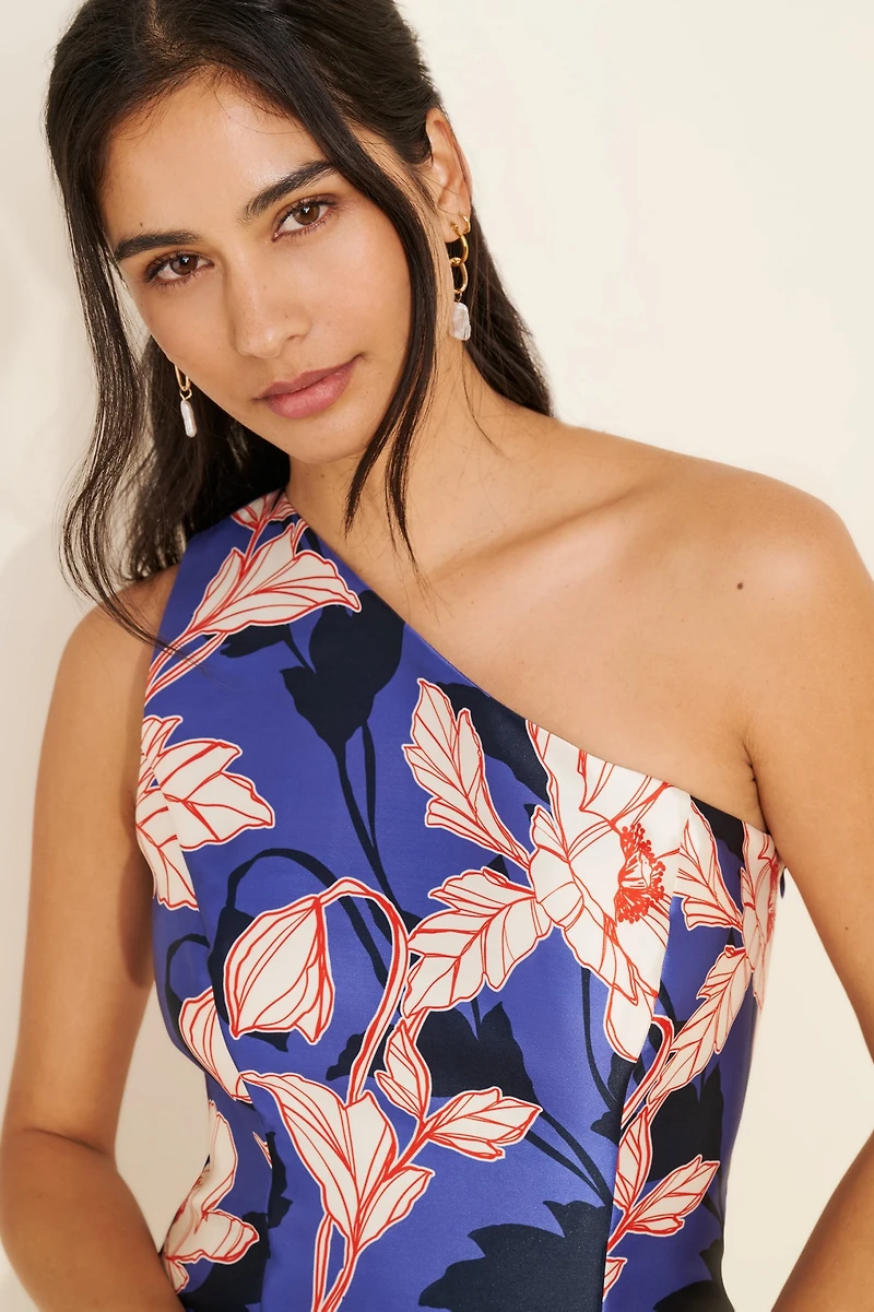 Hutch One-Shoulder Drop Waist Mini Dress