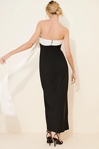 Hutch Strapless Column Bow Maxi Dress