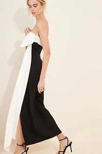Hutch Strapless Column Bow Maxi Dress