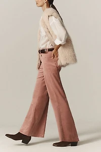 Pilcro The Adi Mid-Rise Frayed Relaxed Flare Jeans: Velvet Edition