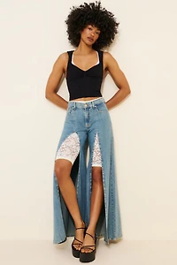 7 For All Mankind Willow Wide Leg Slit Jeans