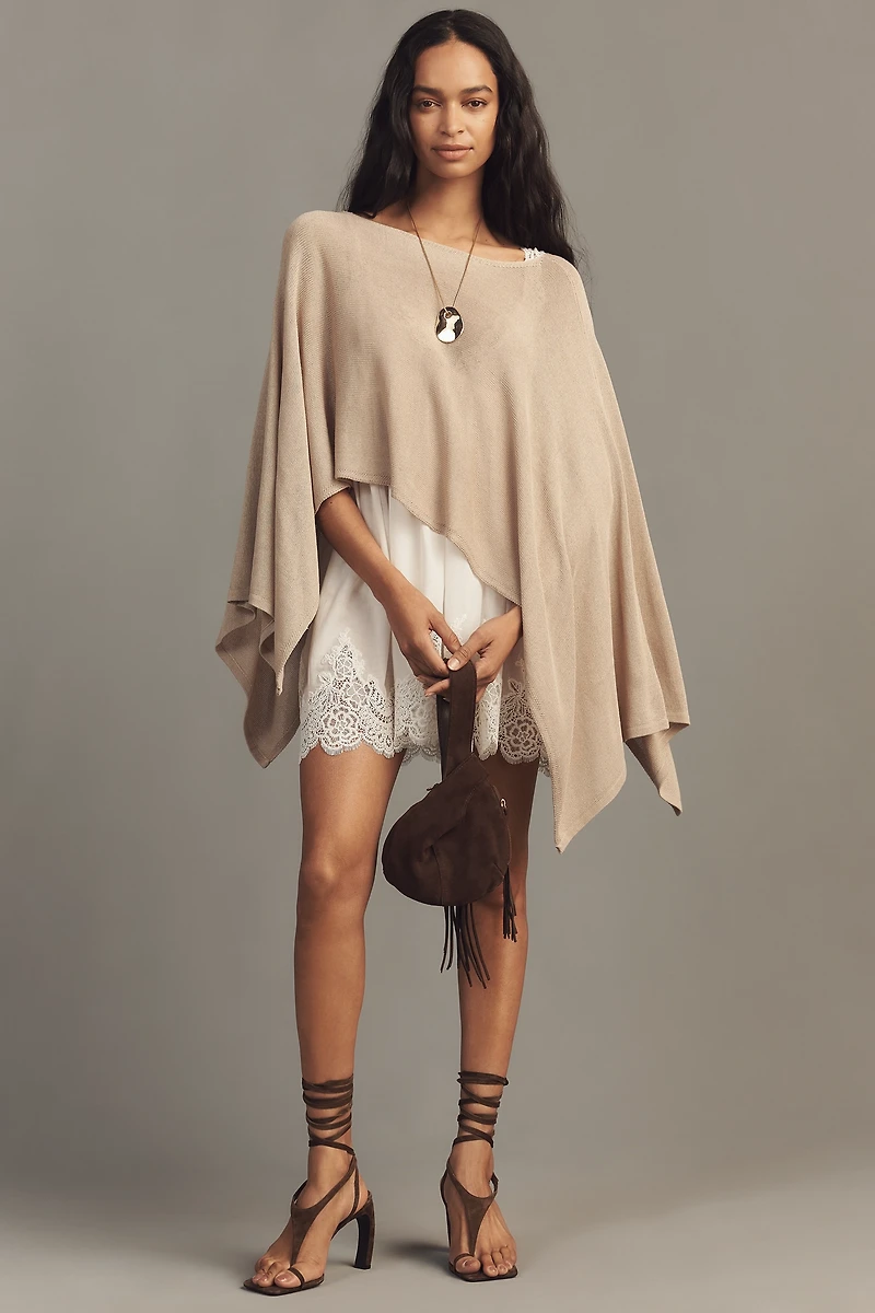 Mare Thin Knit Poncho