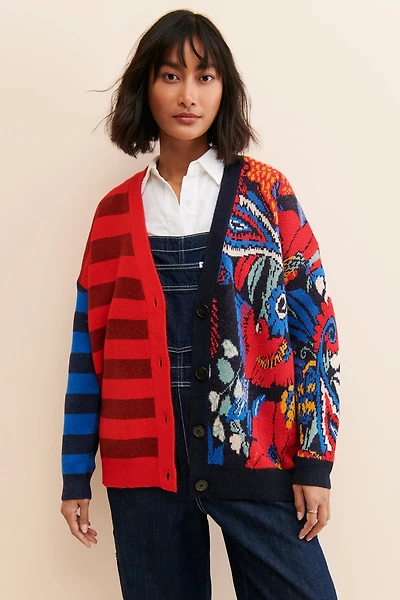 FARM Rio Forest Striped Cardigan
