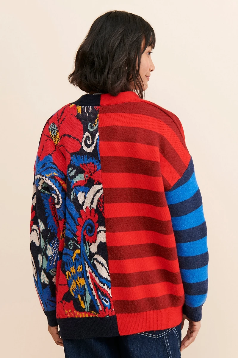 FARM Rio Forest Striped Cardigan