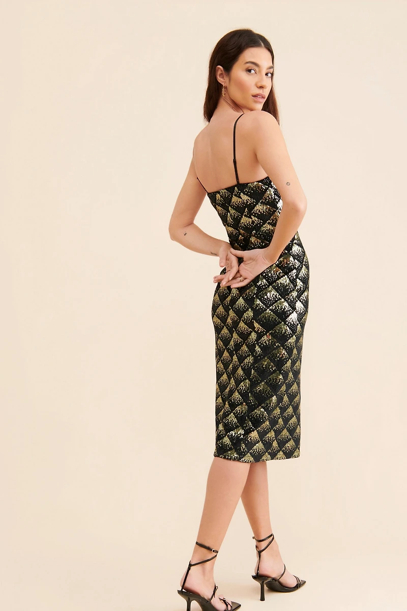Awaylee Sequin Midi Dress