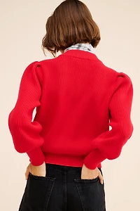 Dolan Ribbed Bow Cardigan