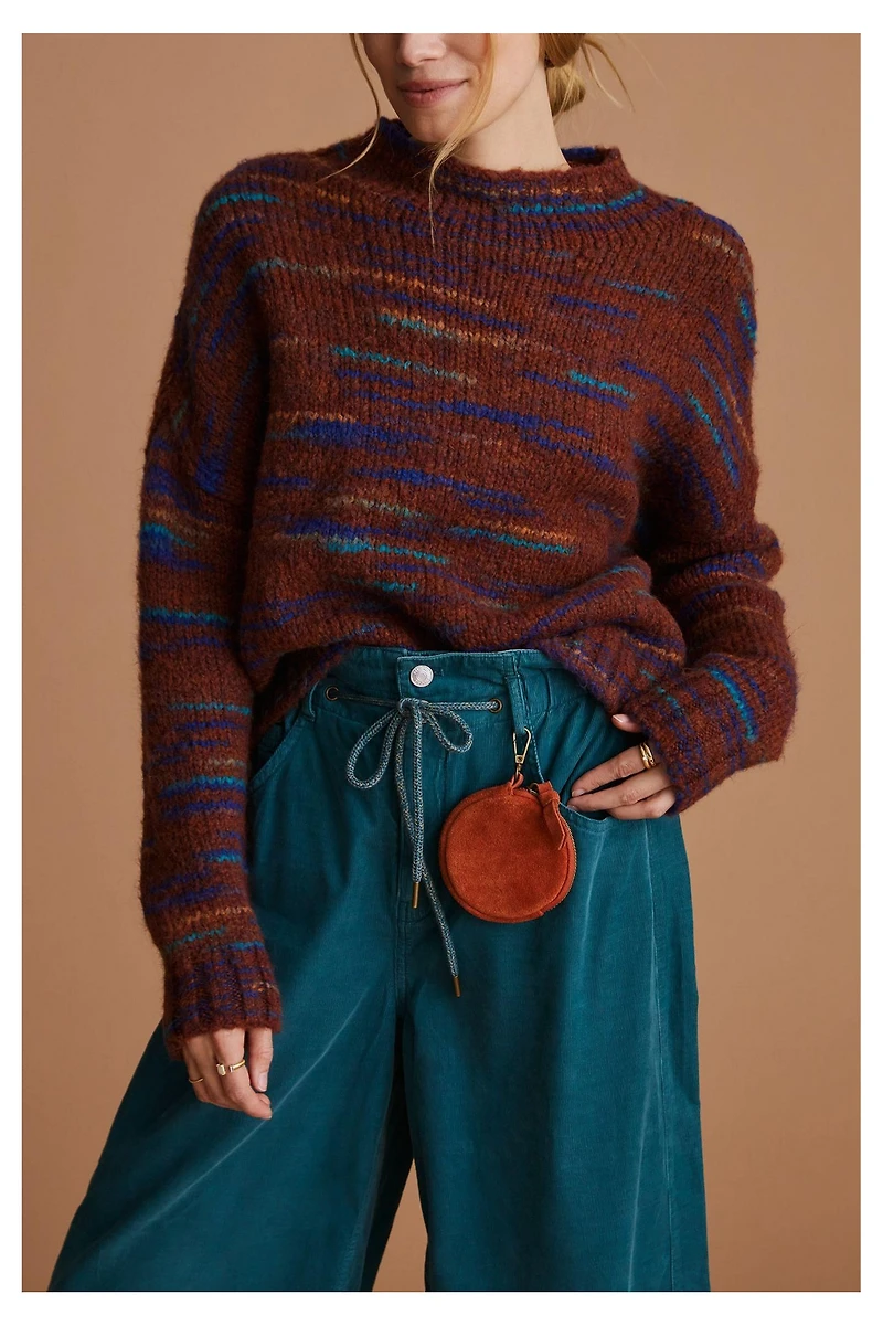 Space-Dyed Mock Neck Sweater