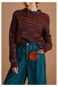 Space-Dyed Mock Neck Sweater
