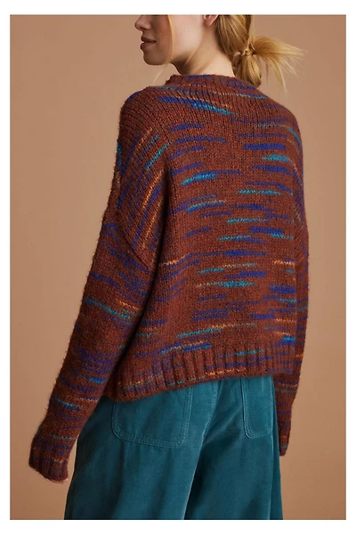 Space-Dyed Mock Neck Sweater