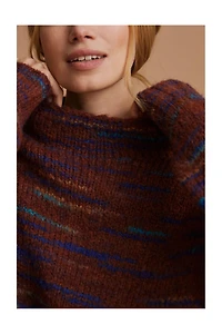 Space-Dyed Mock Neck Sweater