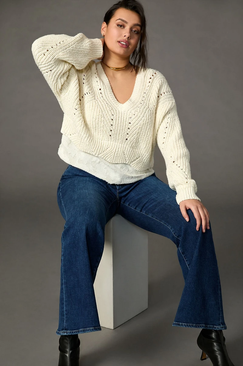 Layered Mixed Media Sweater