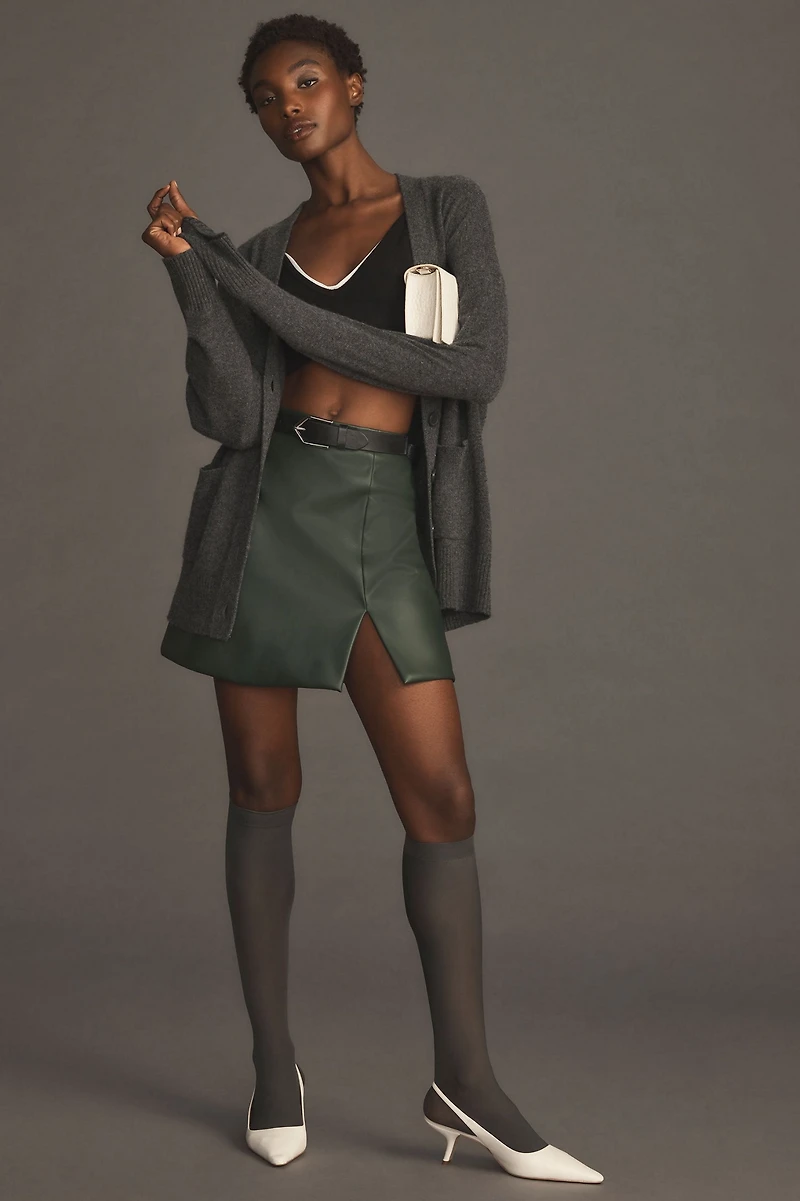 Maeve Micro Mini Vegan Leather Skirt