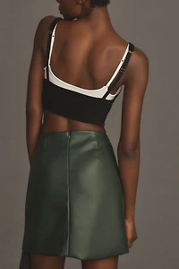Maeve Micro Mini Vegan Leather Skirt