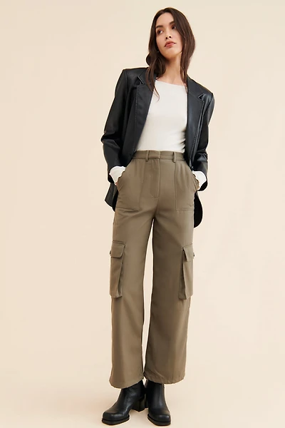 Moon River Buckle Cargo Pants