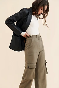 Moon River Buckle Cargo Pants