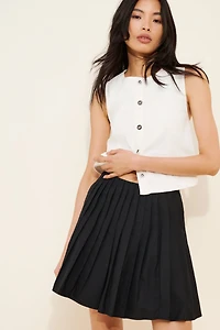 Alex Mill Pleated Poplin Mini Skirt