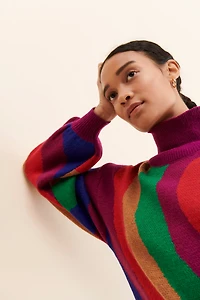 FARM Rio Rainbow Wild Hearts Sweater Dress