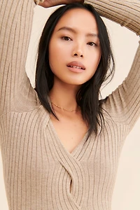 ASTR the Label Twist Front Sweater