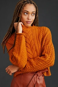 Mock Neck Knit Sweater
