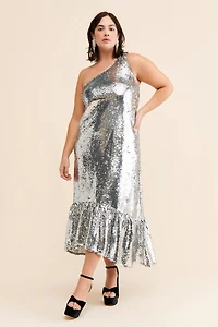 Maeve One-Shoulder Sequin Dress