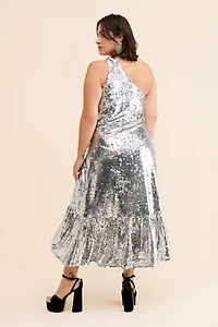Maeve One-Shoulder Sequin Dress