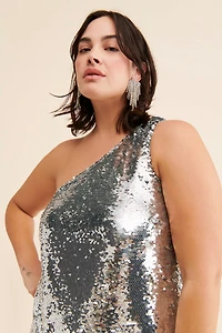 Maeve One-Shoulder Sequin Dress